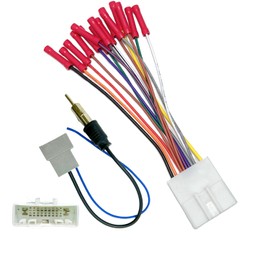 Arnés de cableado de radio de 20 pines para Nissan 2007-2017/Subaru 2008-2015 Arnés de cable estéreo de radio con adaptador de antena, reproductor de CD estéreo de coche, cable receptor estéreo