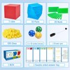 JUGGPENG Plastic Base Ten Blocks with Place Value Chart, Math