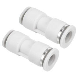 PATIKIL 6mm to 3mm Reducing Push to Connect Air Line Fitting, 5 Pack Straight Union Reducer Pneumatic Quick Connect Fittings, White