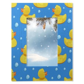 KOBLEN Rubber Ducks Wooden Picture Frames 4x6 Small Photo Frame for Tabletop or Wall Mount Picture Frames Display 4 by 6 Pictures, Prints, Photos, Paintings, and Kids Artwork