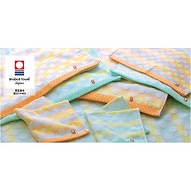 今治タオル ドットグラデーション フェイスタオル オレンジ