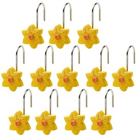The Lakeside Collection Daffodil Bath Collection - Set of 12 Shower Hooks