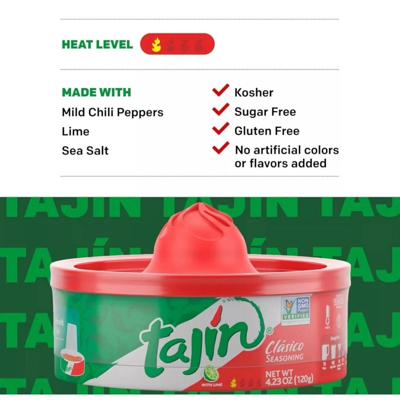TAJÍN 2 Pack - Tajin Clásico Chile Lime Seasoning Rimmer