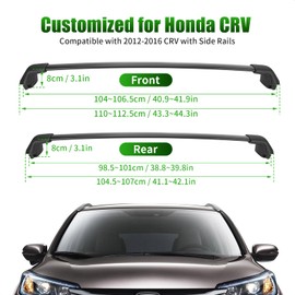 Roof Rack Cross Bars for Honda CRV 2012 2013 2014 2015 2016, 150lbs Capacity Aluminum Roof Racks Rooftop Luggage Rack Cargo Carrier Cargo Bars for Canoe Bike Kayak Snowboard Skiboard