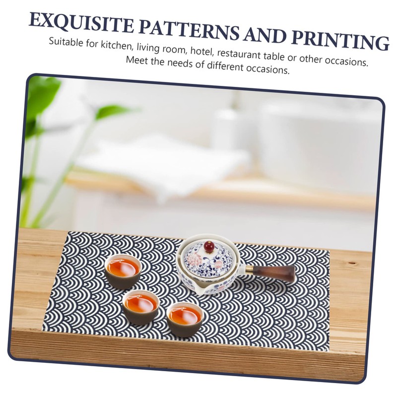 Alipis 2pcs Japanese Pattern Rectangle Table Cloths Retro Dining Covers