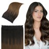 Youngsmile Wire Hair Extensions #1BT4 Natural Black to Medium Brown