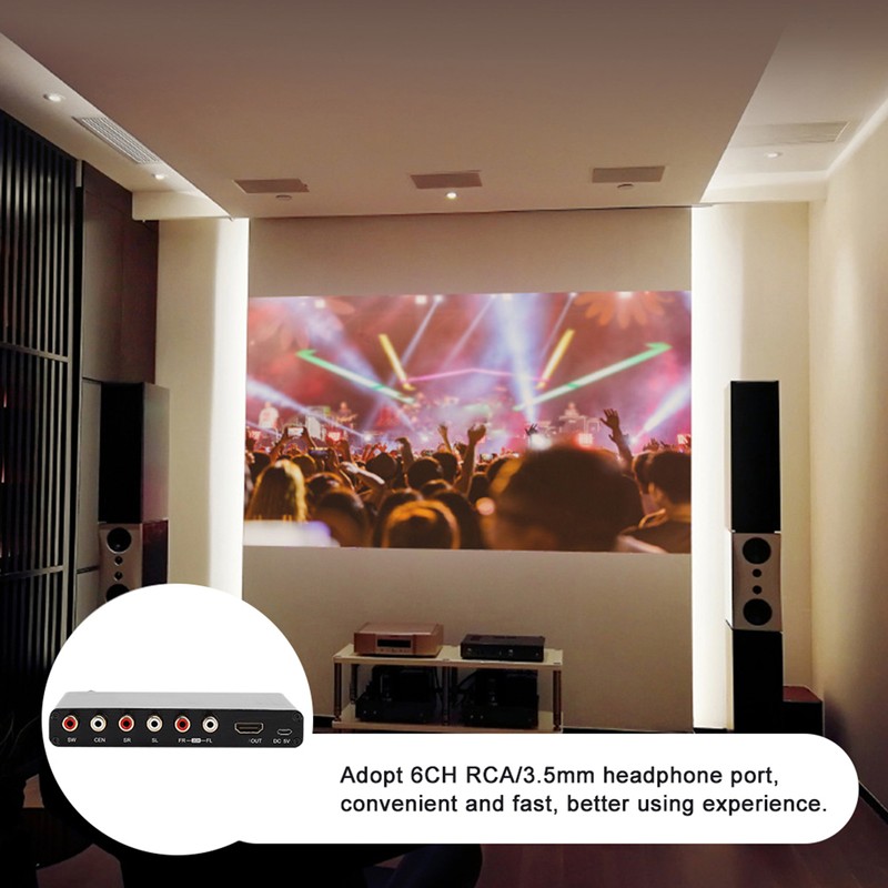 4K 3D HDMI 5.1 to Analog Output Digital Audio Decoder