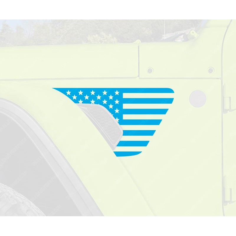 Skull Daddy Graphics Standard Fender Vent Flags Decals Compatible with
