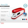 Novus E30 Compact Stapler, 30 Sheet Capacity, Metal With Precision
