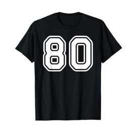 Number #80 Sport Varsity Number T-Shirt