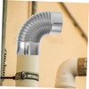 Tofficu 2pcs Stainless Steel Flue Elbow Pipe Chimney Tube for