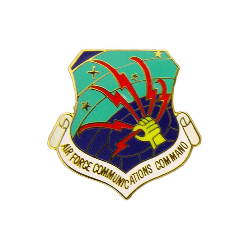 US Air Force Communications Command Shield Lapel Pin