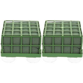 VILLCASE 2 Piezas Espuma Floral Advantage, Bloque Verde Para Flores Artificiales Con Plástico Ventosas Para Flores Accesorios De Bricolaje Para Coche De Boda Delantera Arreglo