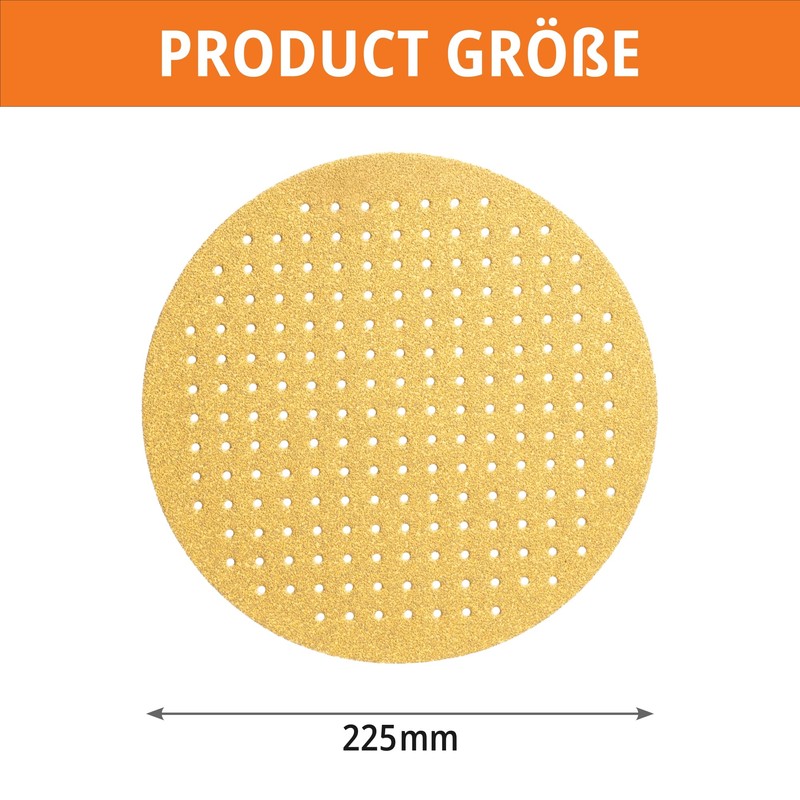 Wabrasive Multi-Hole Sanding Discs 225 mm Sandpaper Set | Sanding