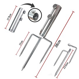 Jiahuade Parasol stand with lawn spike, parasol spike, lawn spike, parasol stand, ground spike, parasol, umbrella stand for fishing, umbrella stand beach (A)