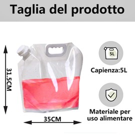 LUCYLANKER 2 x Foldable and Portable Drinking Water Container, Water Bottle, Portable Water Bag, Foldable Water Container, Suitable for Hiking, Camping, Picnic, BBQ (2 White)