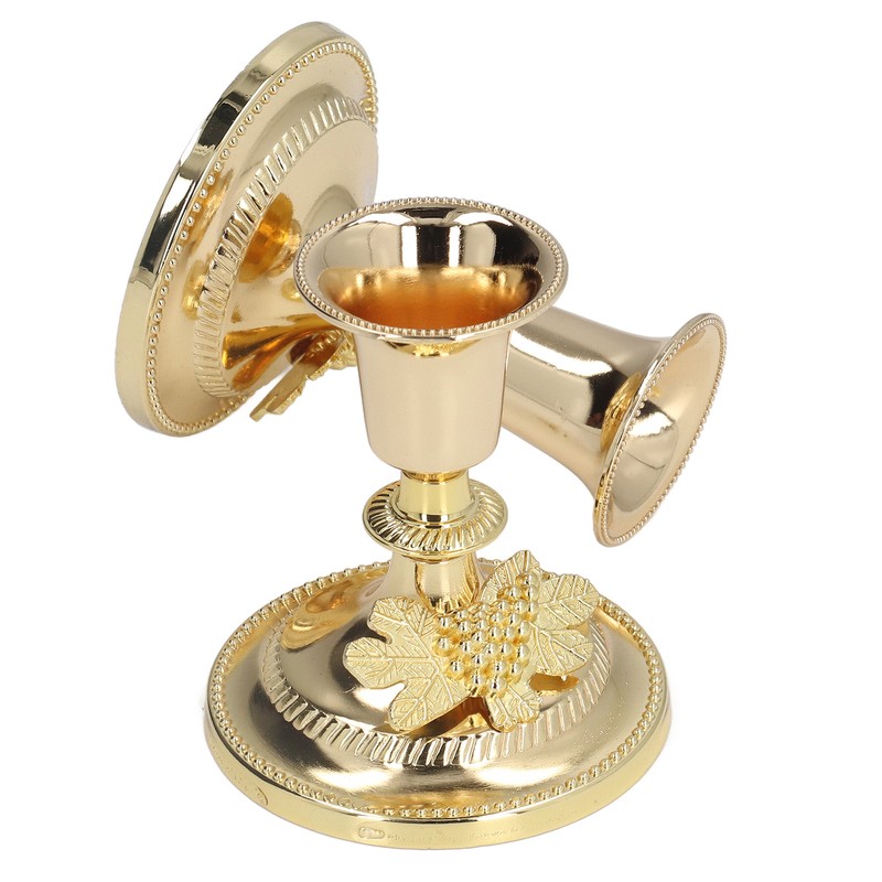 2Pcs Metal Candle Stand Good Stability Multifunctional European Simple Candle