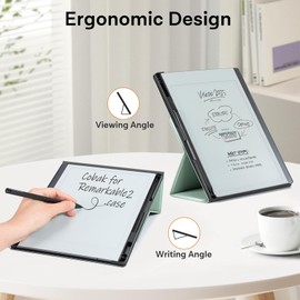 CoBak Case for Remarkable 2 Tablet - Lightweight and Hard Back Shell Protective Cover with Built-in Pen Holder - Only for 10.3" 2020 Released, Agave Green