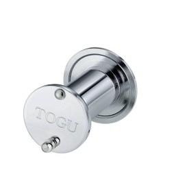 TOGU TG2814YG-PH Solid Brass UL Listed HD Glass Lens 220-degree Door Viewer Peephole with Heavy Duty Privacy Cover for 1-3/8" to 2-1/6" Doors, Polished Chrome Finish