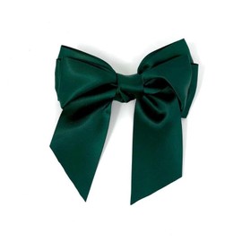 Emerald Green Satin Hair Bow Ladies Emerald Green Bow Hair Clip