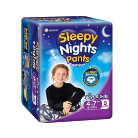 BabyLove Sleepy Nights Pants 4 to 7 Years (18 to 35kg) X 9 (Limit 2 per order)