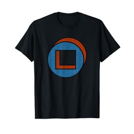 Legion Red and Blue Square and Circle Optical T-shirt T-Shirt