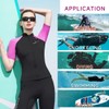 Wetsuit Top Women Short Sleeve Front Zip Wetsuit Jacket 1.5mm