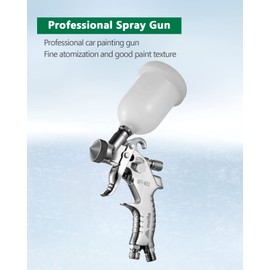 meite MT-602G-08R Mini Spray Gun 0.8mm Nozzle 30 PSI Gravity Feeding Spray Gun Touch Up Paint Sprayer with Central Cup