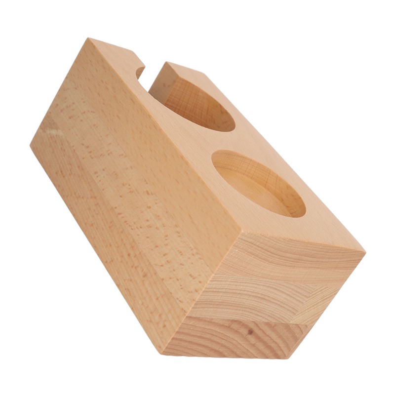 Wooden Coffee Tamper Station Stable Prevent Slip Coffee Tamper Holder