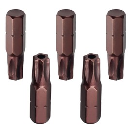 Utoolmart T35 Torx Screwdriver Bits S2 Steel 1/4-Inch Drive Hex Shank Drill Bit Magnetic 25mm Length for Power Household Hand Repair Tools 5pcs