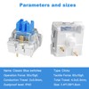 120 PCS Mechanical Keyboard Replacement Blue Switches, 3 pin Clicky/50gf