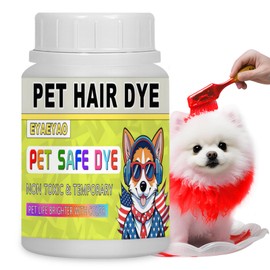 Eyaeyao Dog Hair Dye, 3.5 Fl Oz (100 ml) Pet Safe Dye, Pet Grooming, Permanent Pet Hair Dye Stain, Safely Used, Dog Grooming, Pet Dye Bright Color for All Pets Fur Dye (Brown, 3.5 Fl Oz (100 ml))