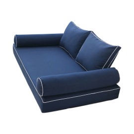 |COVER ONLY|Style1 Full Contrast Trim Daybed Mattress Bolster Pillow Cover AD101