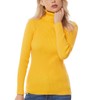 nine bull Womens Solid Basic Stretch Turtleneck Pullover Knit Sweater