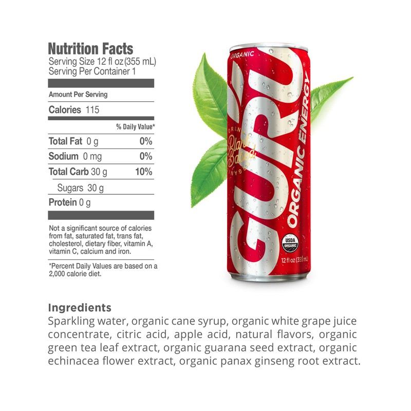Guru Energy Drink Organic Energy Drink - 12 ounces