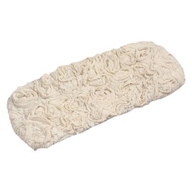Home Weavers Bell Flower Collection 10"x22" Tank Lid Cover 100% Cotton Tufted Bath Rugs, Extra Soft and Absorbent Bath Rugs, Non-Slip Bath Mats, Machine Washable, Bathroom Bath Mats for Floor, Ivory