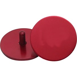 Aluminum Golf Ball Marker (Pack of 5) Plain (Red)