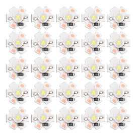 uxcell 1W 5V LED Chip Bulb, Light Beads 200lm Brightness High Bead COB LED Chip with Aluminum Plate for Floodlight Spotlight Replacement, 25 Pack(White Light 6000-6500K)