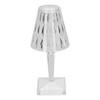 LED Crystal Table Light USB Charging Transparent Prism Dimmable Desk