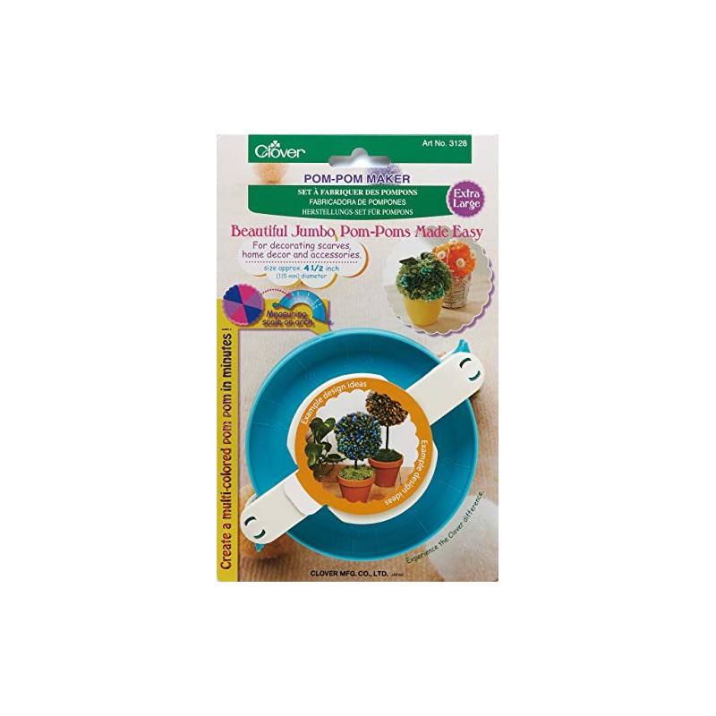 Clover Extra Large Pom-Pom Maker, Size: 4.5"