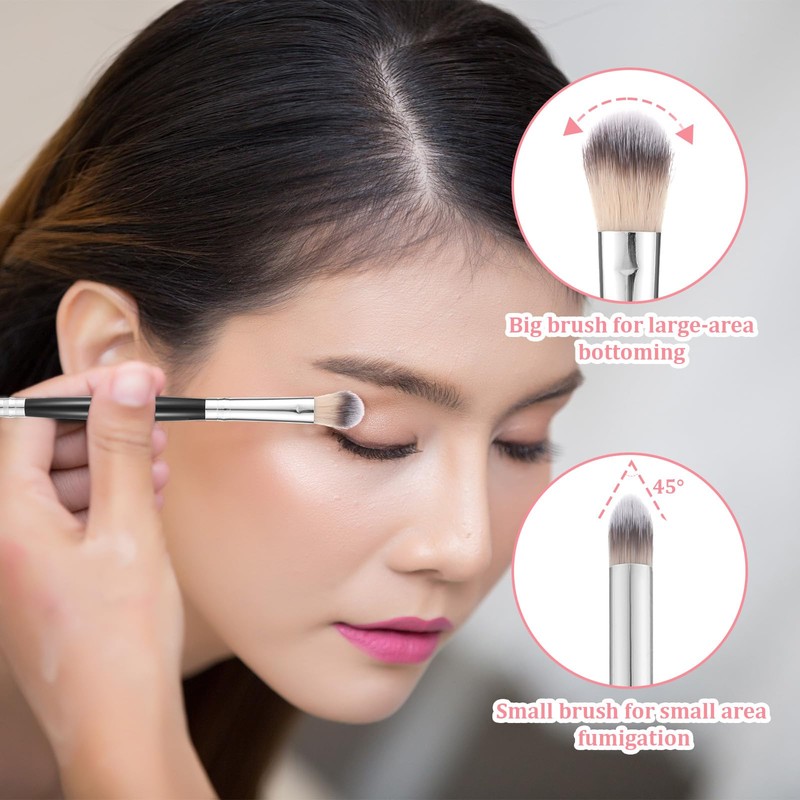 2pcs Eyeshadow Brush Eye Makeup Brush Smudge Brushes 2 in