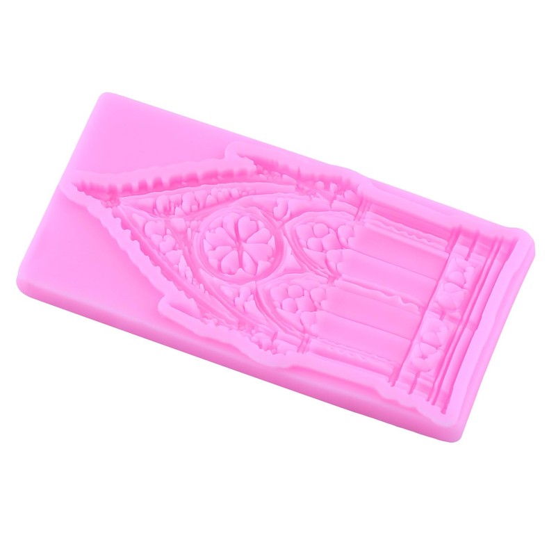MIYAHOUSE Gothic Castle Gate Silicone Molds Window Fondant Mold Set