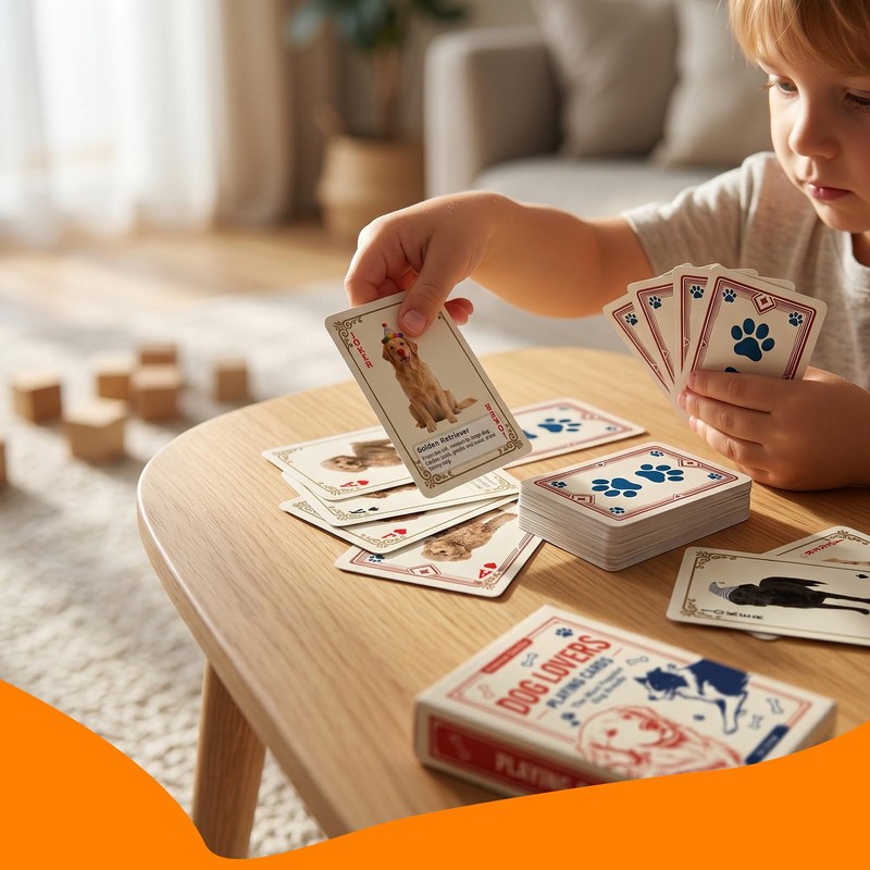 TigoFonge Dog Lovers Playing Cards, 54-Card Deck