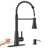 APPASO Pull Down Kitchen Faucet Touchless Black, Motion Sensor Activated
