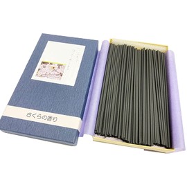 Awaji Baikodo #153 Smokeless Incense Sticks Aroma, Light Smoke, Bamboo Charcoal Refreshing Power, Cherry Blossom Scent, 1.8 oz (50 g), Japan Souvenir Sakura