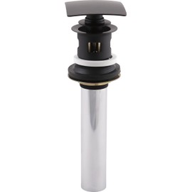 Delta 72175-RB Square Push Pop-Up Bathroom Sink Drain with Overflow, Venetian Bronze