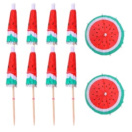 Umbrella Toothpicks for Drinks | Paper Multipurpose Umbrella Picks - Portable Hawaiian Decorations, Luau Parasols Toothpicks for Family Gathering