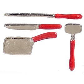 Dollhouse Miniature Set of 4 Kitchen Tools