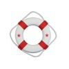 Hampton Nautical Decorative Life Ring Lifering, 10", Red