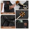 BOOWEN Unisex Apron Cotton Canvas Aprons with 3 Pockets Adjustable